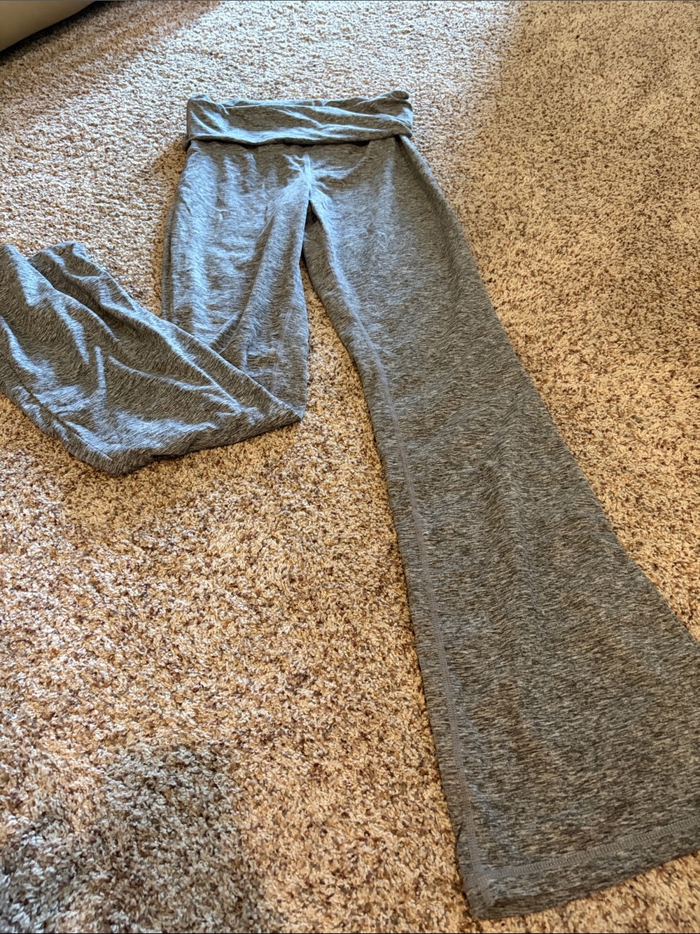 Essentials Gray Fold-Over Waist Lounge Pants